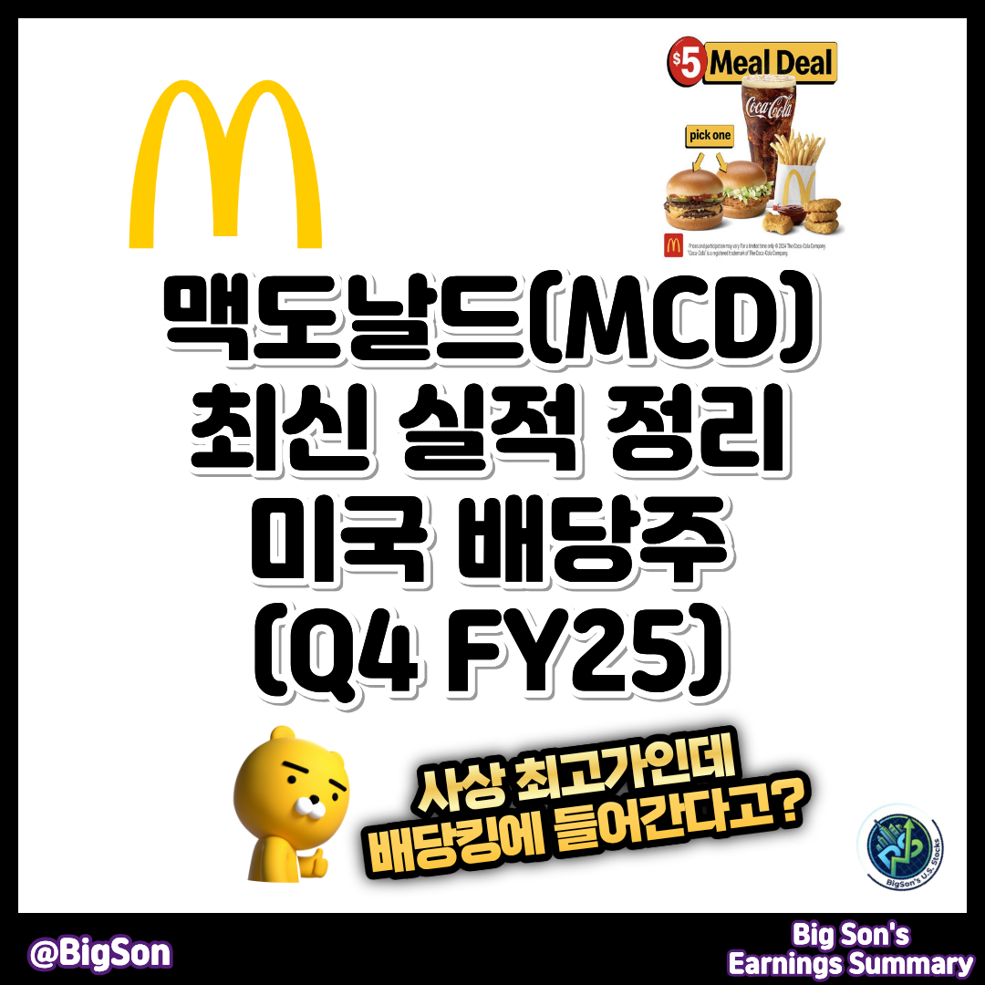 맥도날드(MCD) 최신 실적 정리