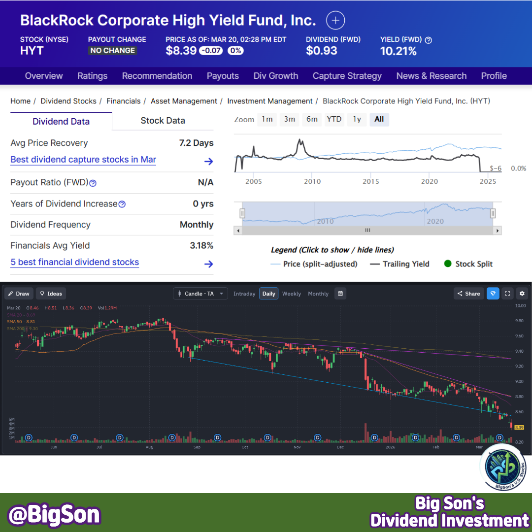 HYT 배당 정보 및 주가 차트